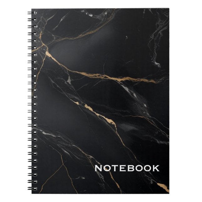 BLACK MARBLE NOTEBOOK ANTECKNINGSBOK (Framsidan)