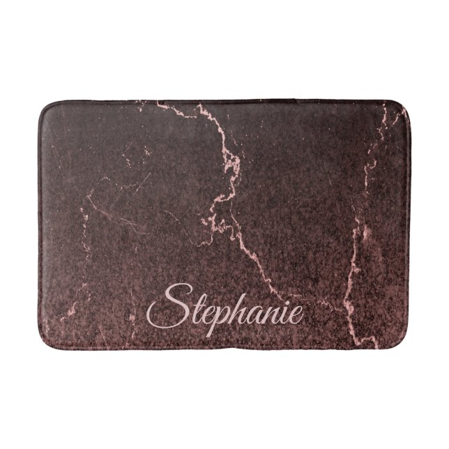 Black Marble och Glitter Badrumsmatta (Framsidan)