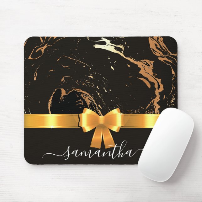 Black Marble och Ribbon Musmatta (Med mus)