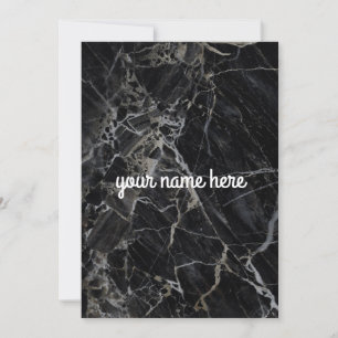 Black Marble Personlig Notecard Kort