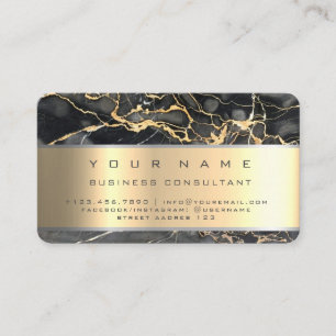 Black Marble Professionell Business Consultant Visitkort