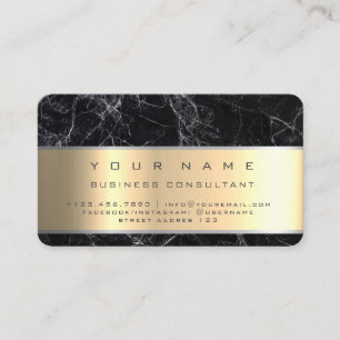 Black Marble Professionell Business Consultant Visitkort