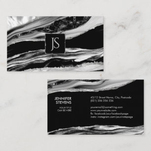 Black Marble, Silver och Mor i Pearl Visitkort