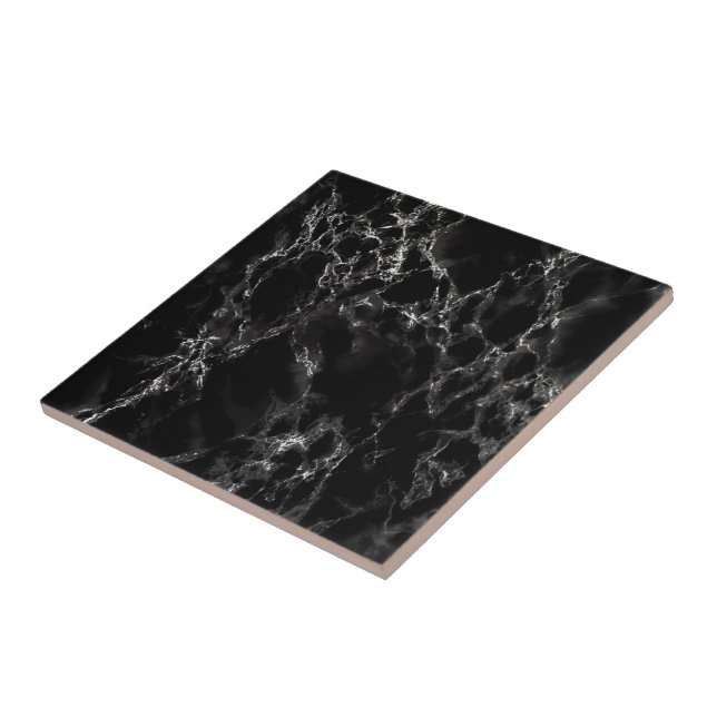 Black Marble Stone Ceramic Tile Kakelplatta (Sidan)