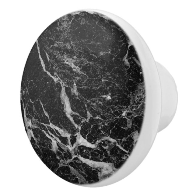 Black Marble Stone Knopp (Höger)