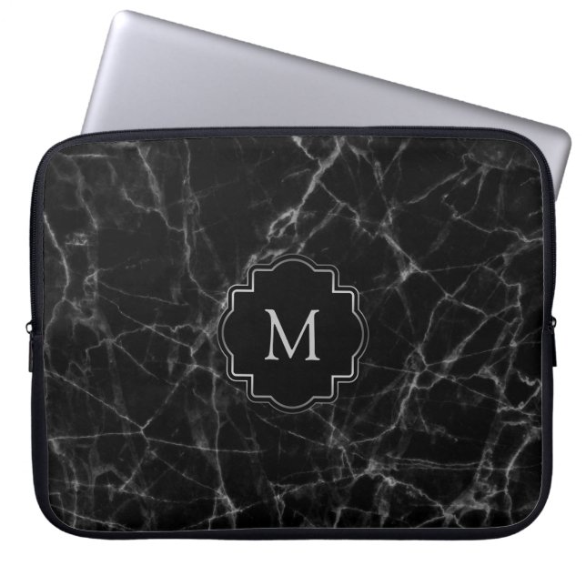 Black Marble Stone MS001 Laptop Fodral (Framsidan)