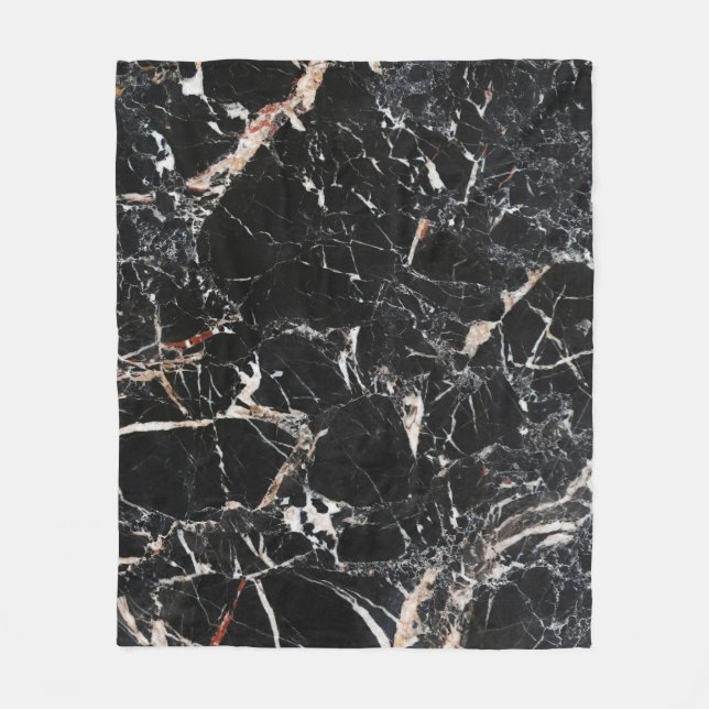 Black marble stone natural background abstract mar fleecefilt (Framsidan)