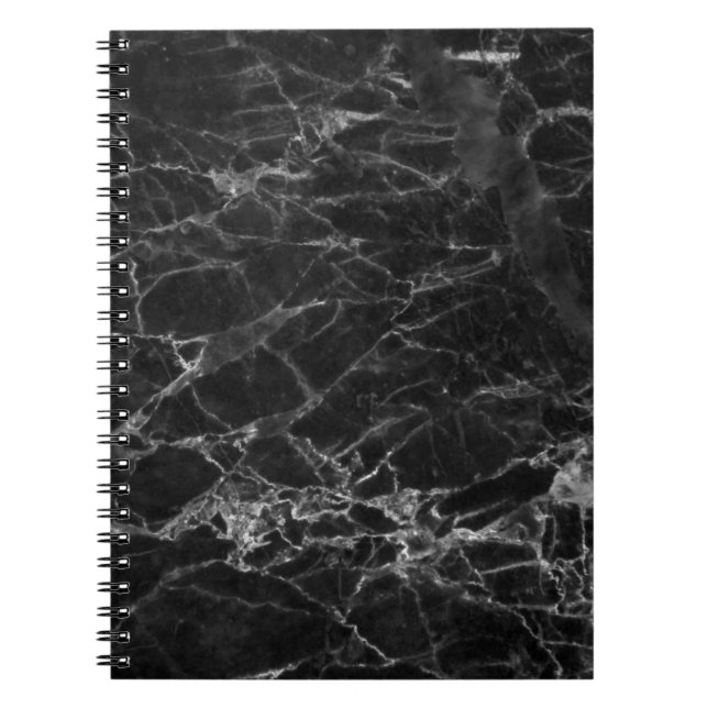 Black Marble Stone-utseende Anteckningsbok (Framsidan)