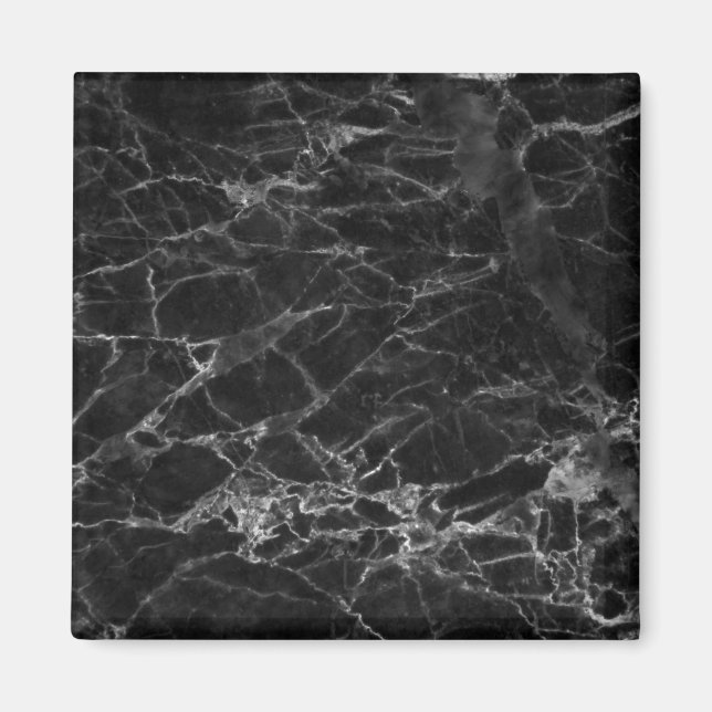Black Marble Stone-utseende Magnet (Framsidan)