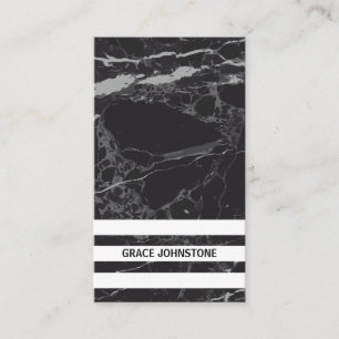 Black Marble Stripe Pub Visitkort