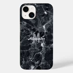 Black Marble Struktur Monogram Namn