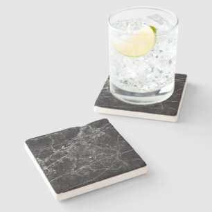 Black Marble Struktur Stenunderlägg