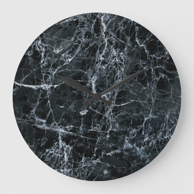 Black Marble Struktur Stor Klocka (Framsida)