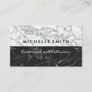 Black Marble White Marble Visitkort