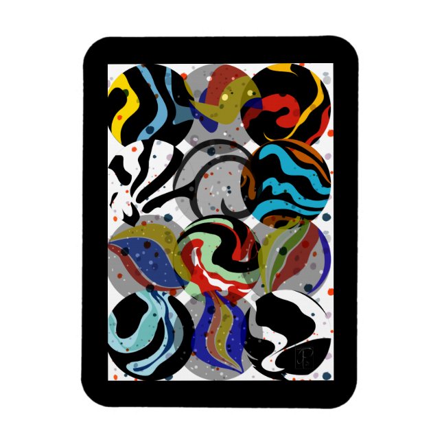 Black Marbles Magnet (Vertikal)
