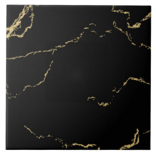 Black MarLED Guld Vein Kakelplatta