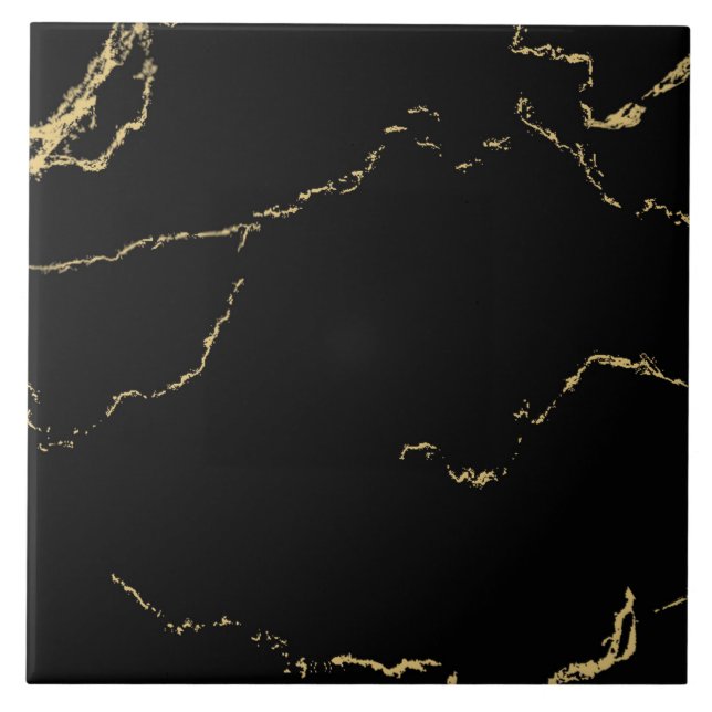 Black MarLED Guld Vein Kakelplatta (Framsidan)