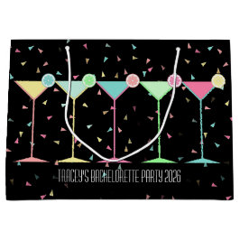 Black Martini Cocktail Confetti Party Celebration