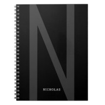 Black Masculine KillModern Anpassningsbar Initial
