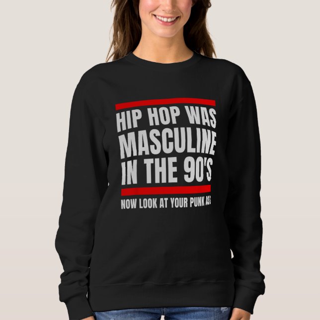 Black Masculinity for the Retro 90s Hip Hop Genera T Shirt (Framsida)