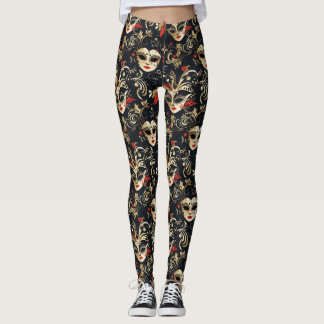 Black Masqueramask Leggings