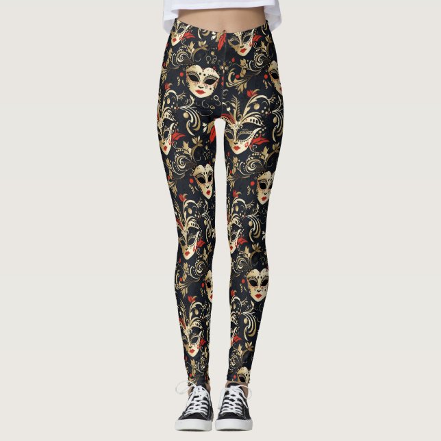 Black Masqueramask Leggings (Framsida)