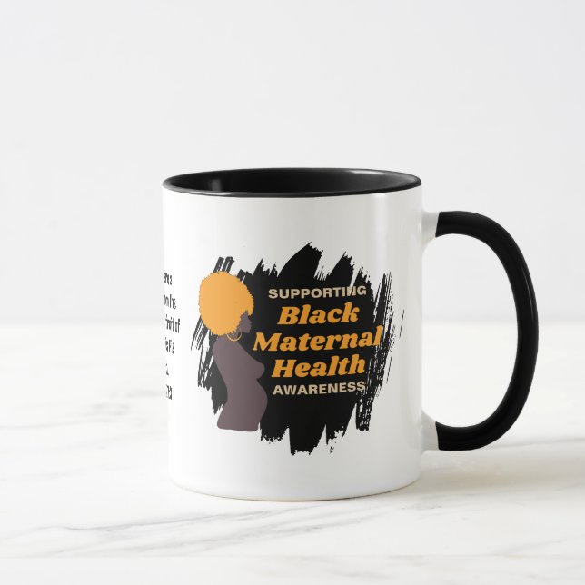 BLACK MATERNAL Health Support Awareness Mugg (Höger)