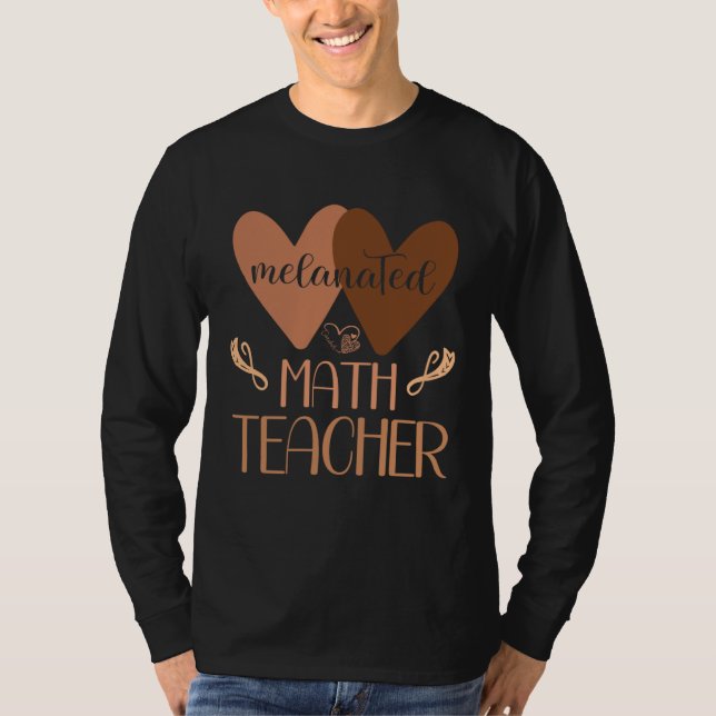 Black Math Teacher College Black History Women Afr T Shirt (Framsida)
