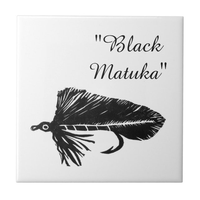 "Black Matuka" strypflingplattan. Kakelplatta (Framsidan)