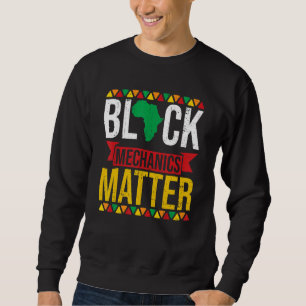 Black Mechanics Matter Afroamerikansk Svart Hist Lång Ärmad Tröja