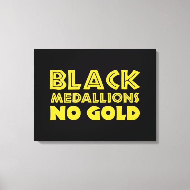 BLACK MEDALLIONER NO GULD CANVASTRYCK (Framsida)