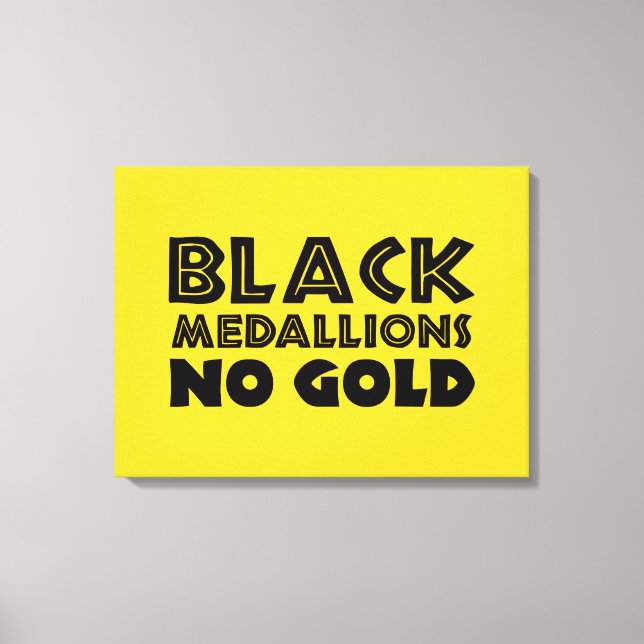 BLACK MEDALLIONER NO GULD CANVASTRYCK (Framsida)