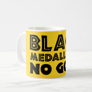BLACK MEDALLIONER NO GULD KAFFEMUGG