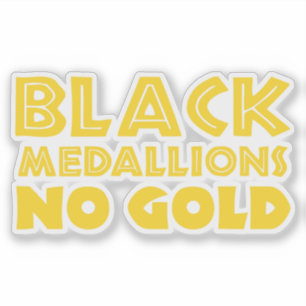 BLACK MEDALLIONER NO GULD KLISTERMÄRKEN