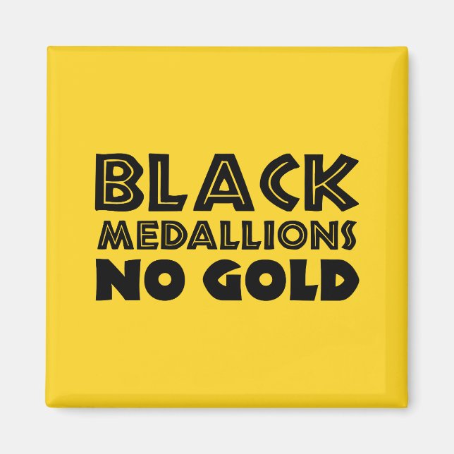 BLACK MEDALLIONER NO GULD MAGNET (Framsidan)