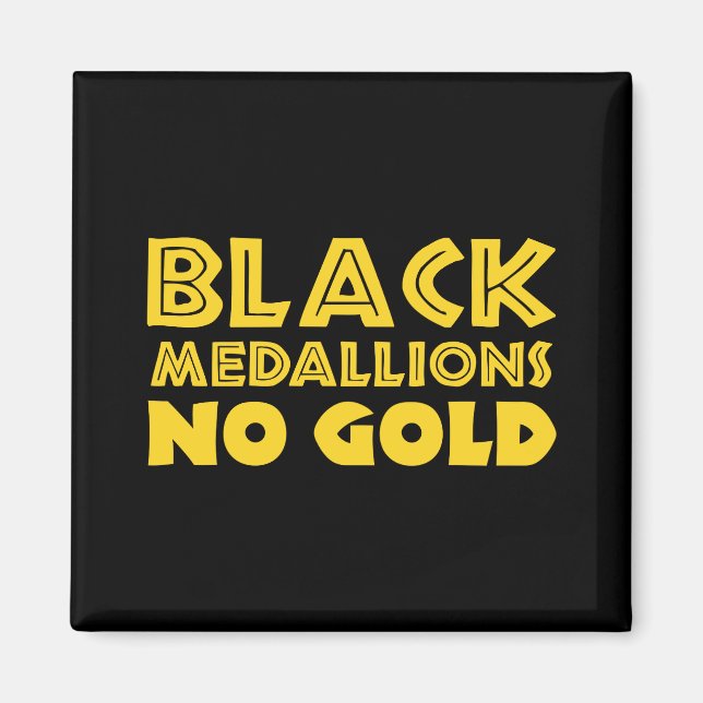 BLACK MEDALLIONER NO GULD MAGNET (Framsidan)
