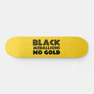 BLACK MEDALLIONER NO GULD MINI SKATEBOARD BRÄDA 18,5 CM