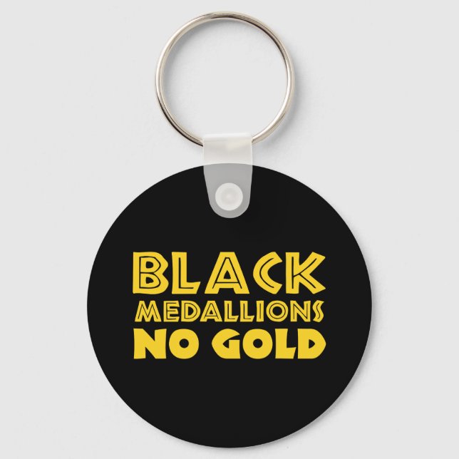 BLACK MEDALLIONER NO GULD NYCKELRING (Framsida)