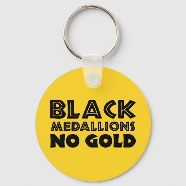 BLACK MEDALLIONER NO GULD NYCKELRING (Framsida)