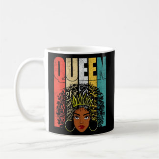 Black Melanin Queen Afro Women Girl Apparel Afrika Kaffemugg