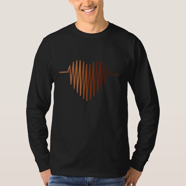 Black Melanin Skin Tone Heart Rate Black History P T Shirt (Framsida)