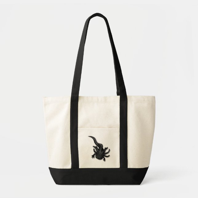 Black Melanoid Axolotl Art Tygkasse (Framsidan)