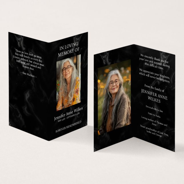 Black Memorial Firande i Life Tack Kort (In- och utsida)