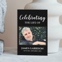 Black Memorial-funktionellt bönekort med foto