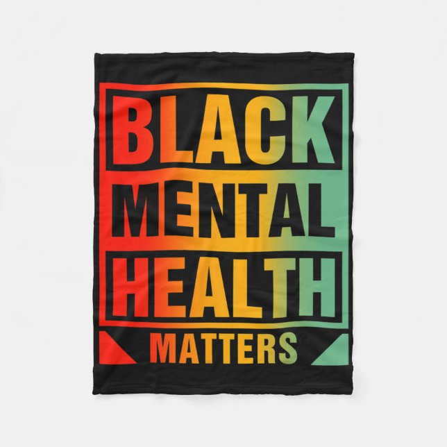 Black Mental Health Problems Human Brain Counselor Fleecefilt (Framsidan)
