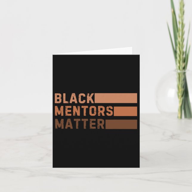 Black Mentors Problem Black History Månad afrikans Kort (Framsida)