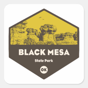 Black Mesa State Park Oklahoma Fyrkantigt Klistermärke
