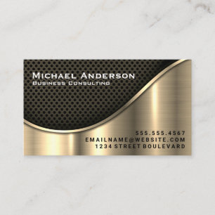 Black Mesh och Guld Metallic Visitkort