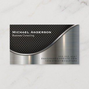 Black Mesh och Metallic Silver Visitkort