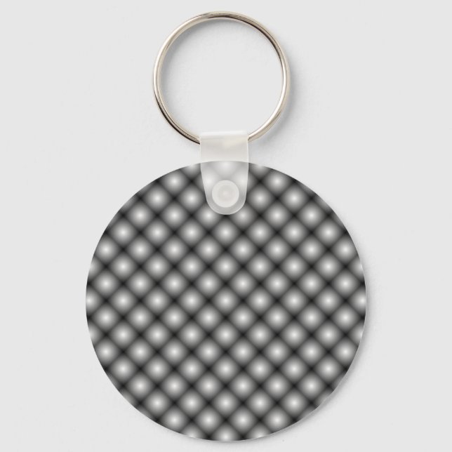 Black Mesh White Bollar Moire av Kenneth Yoncich Nyckelring (Framsida)